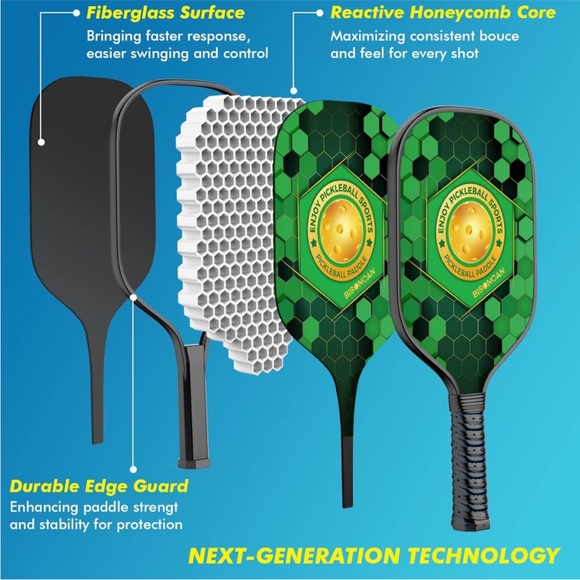 ⚡️⭐️BRAND NEW Pickleball Set with 2 Paddles and Bag - Picture 2 of 6